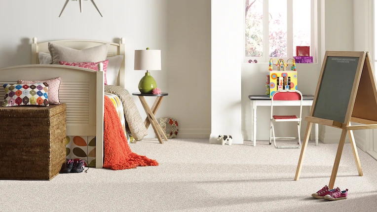 soft textured carpets in a childrens bedroom